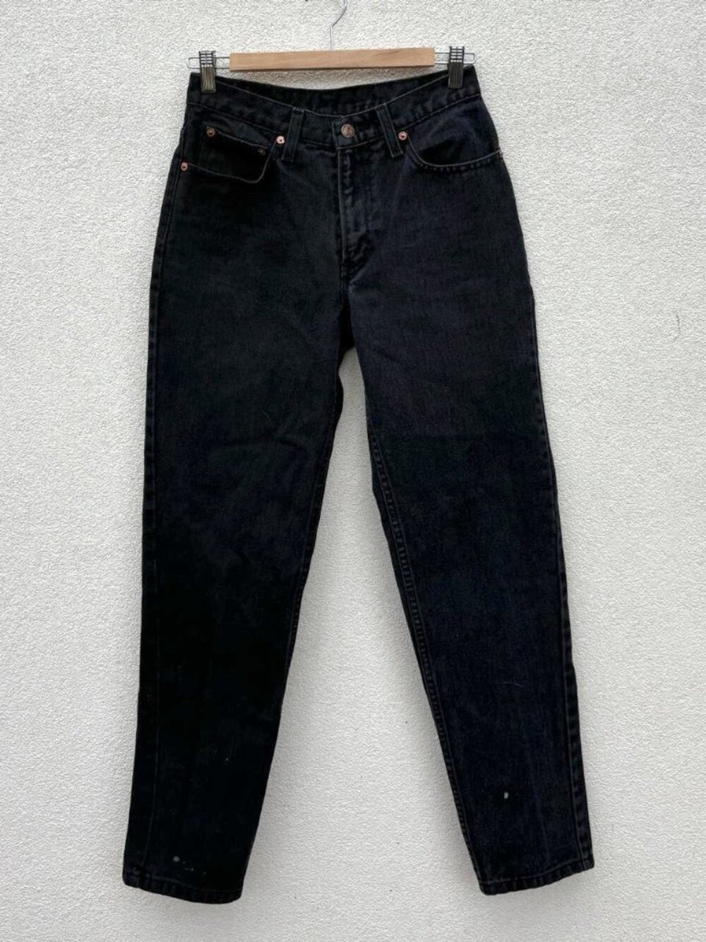 Vintage 1980s Jordache Black Jeans Straight Leg Women's Size 24